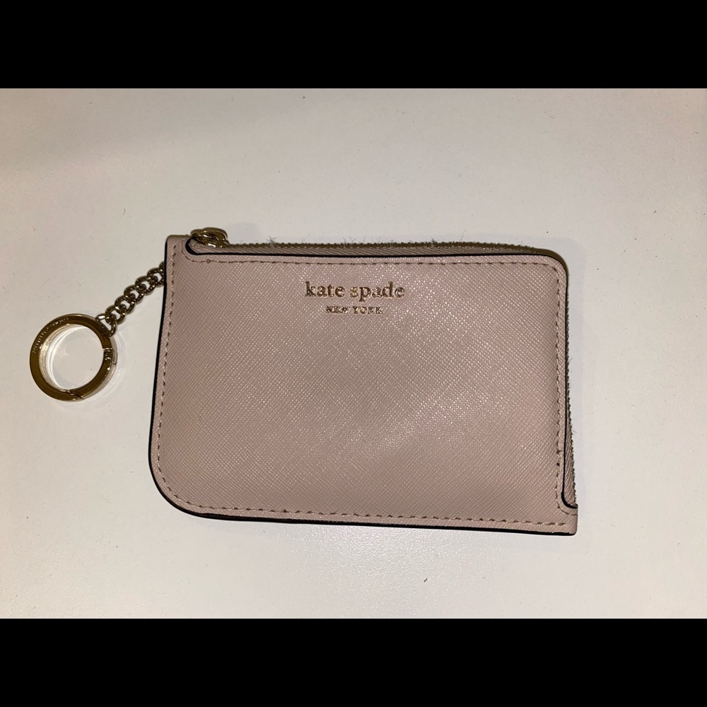 Kate Spade Card Holder with Zipper Blush/Black